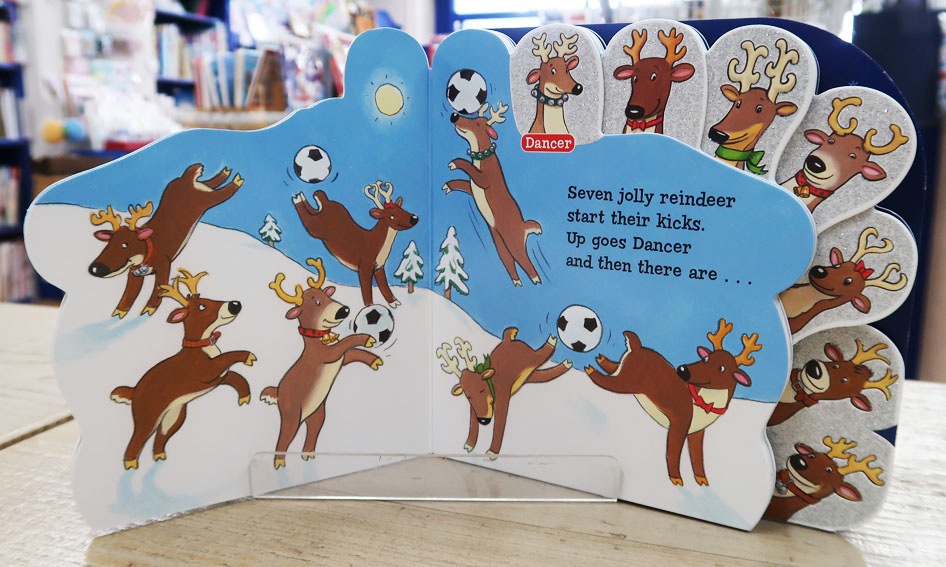 タブつきクリスマスボードブック　Eight Jolly Reindeer