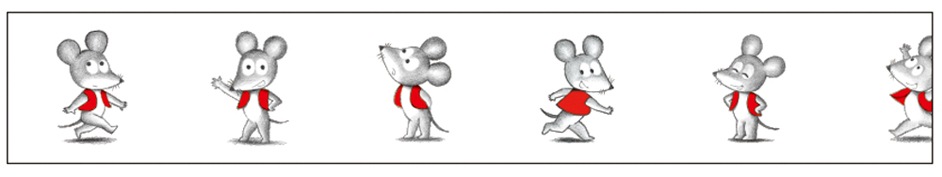 ねずみくんのチョッキ　透明マスキングテープ　ホワイト