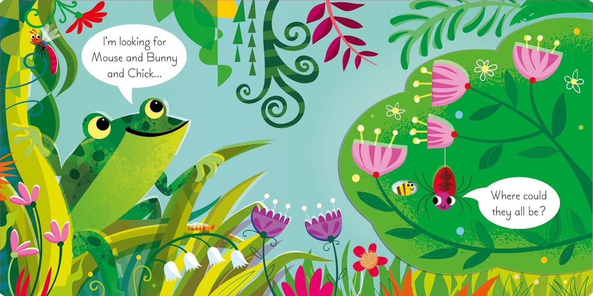 めくりしかけ絵本 Play Hide and Seek with Bunny ボードブック