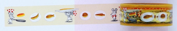 ねずみくんのチョッキ　透明マスキングテープ　イエロー
