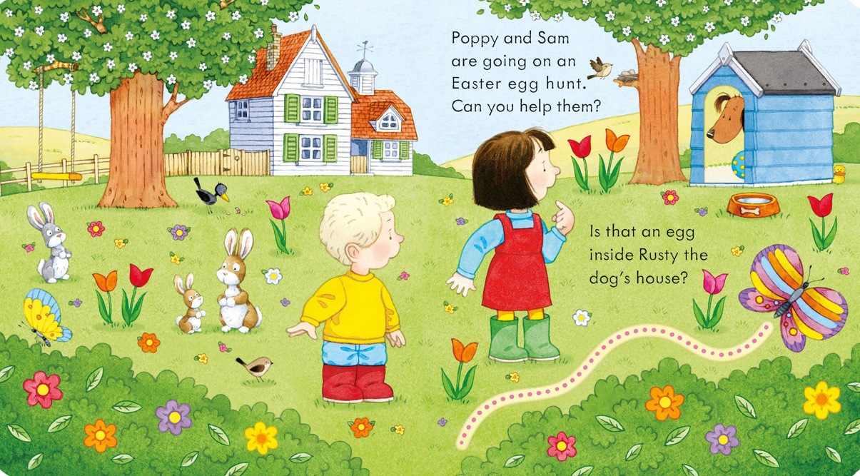 指でたどろう！しかけ絵本　Poppy and Sam's Easter Egg Hunt