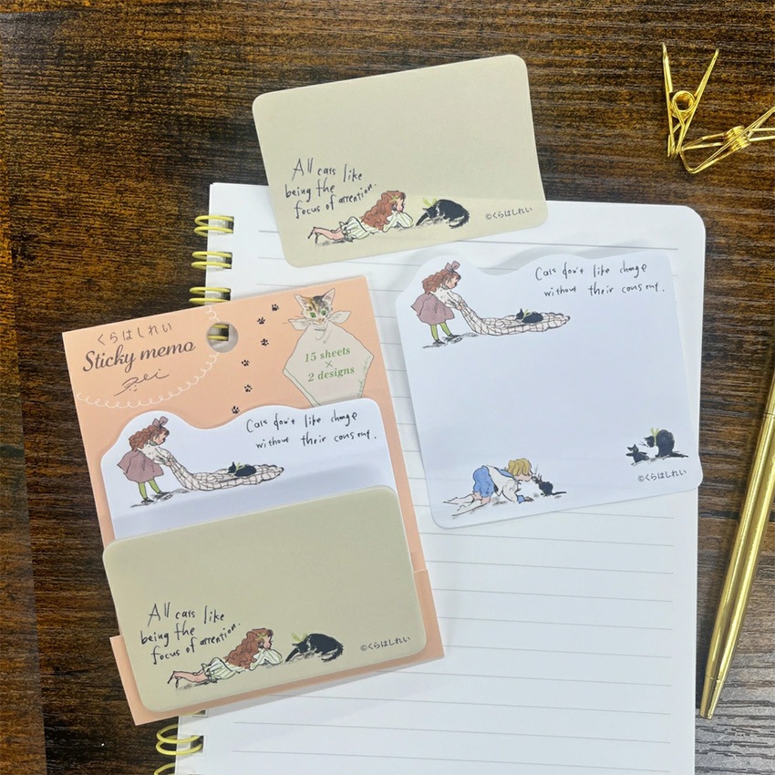 くらはしれい　付箋セット　桃