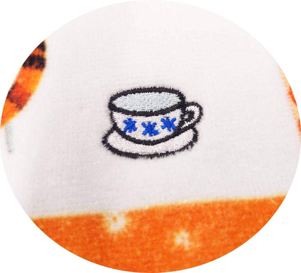 おちゃのじかんにきたとら　プチタオル