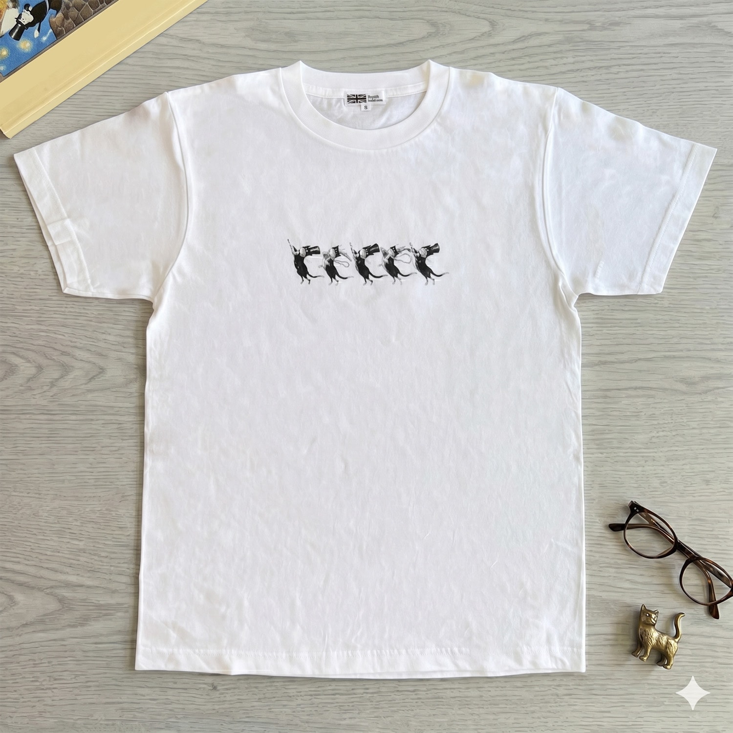エロール・ル・カイン　Tシャツ　M　Growltiger’s Last Stand and Other Poems ～キャッツ: ボス猫・グロウルタイガー絶体絶命～（月夜の猫）