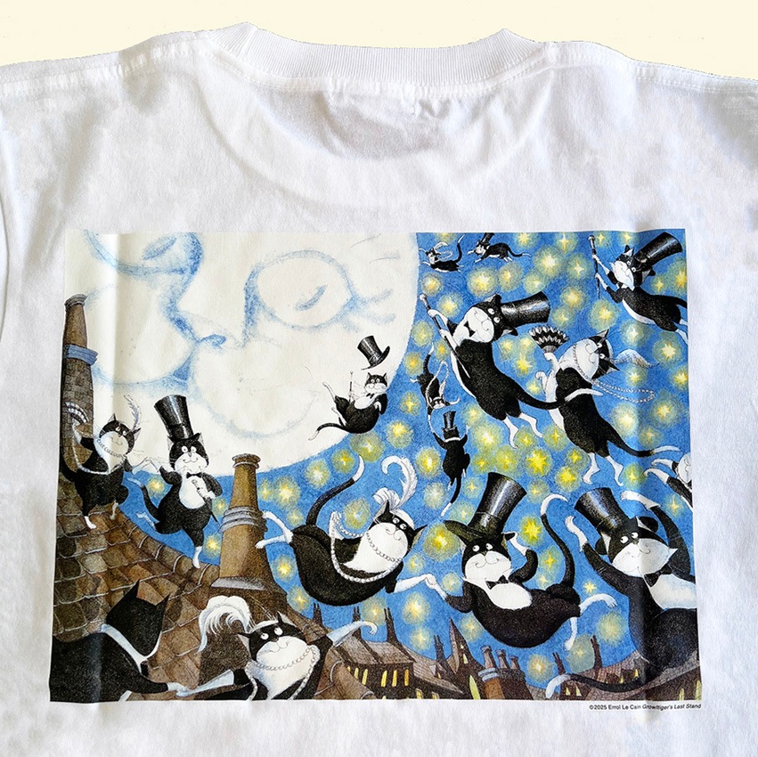 エロール・ル・カイン　Tシャツ　L　Growltiger’s Last Stand and Other Poems ～キャッツ: ボス猫・グロウルタイガー絶体絶命～（月夜の猫）