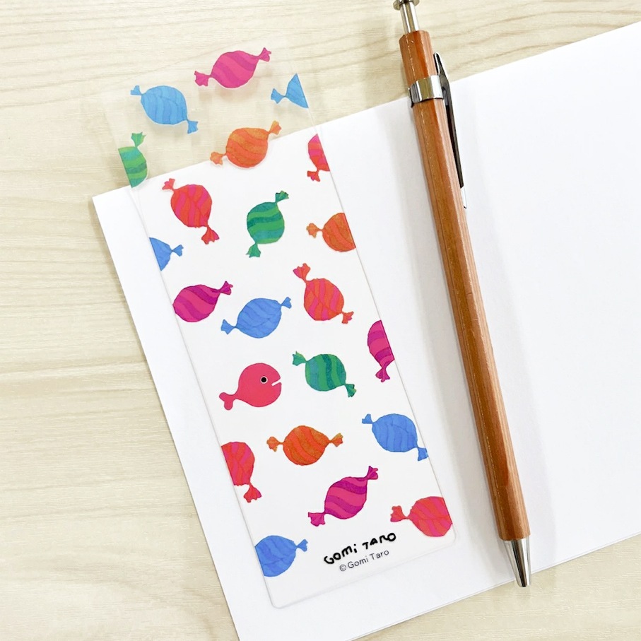 Gomi Taro 五味太郎　きんぎょがにげた　透明ブックマーカー（しおり）　キャンディ
