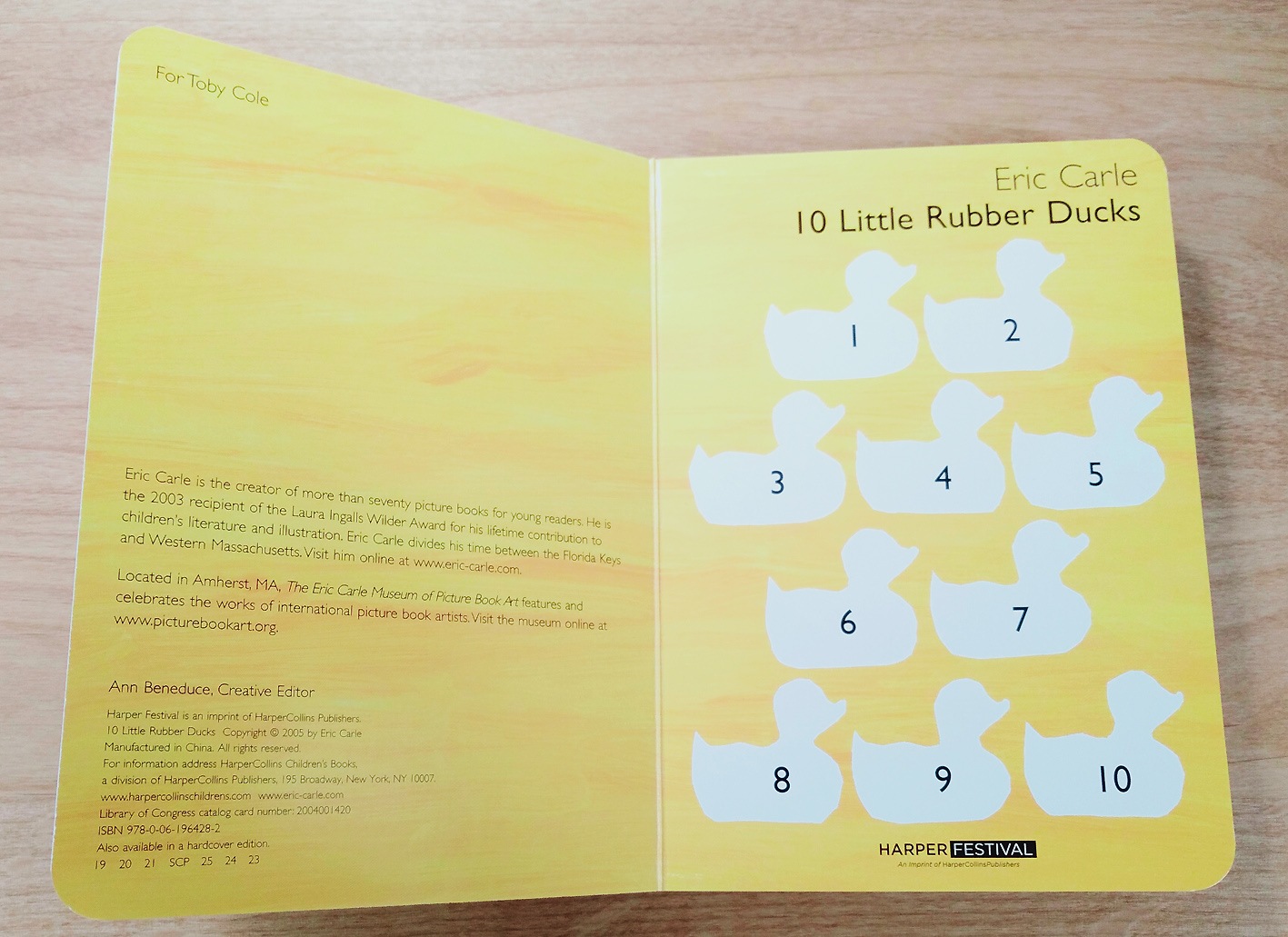 10 Little Rubber Duck ～１０このちいさなおもちゃのあひる～　ボードブック