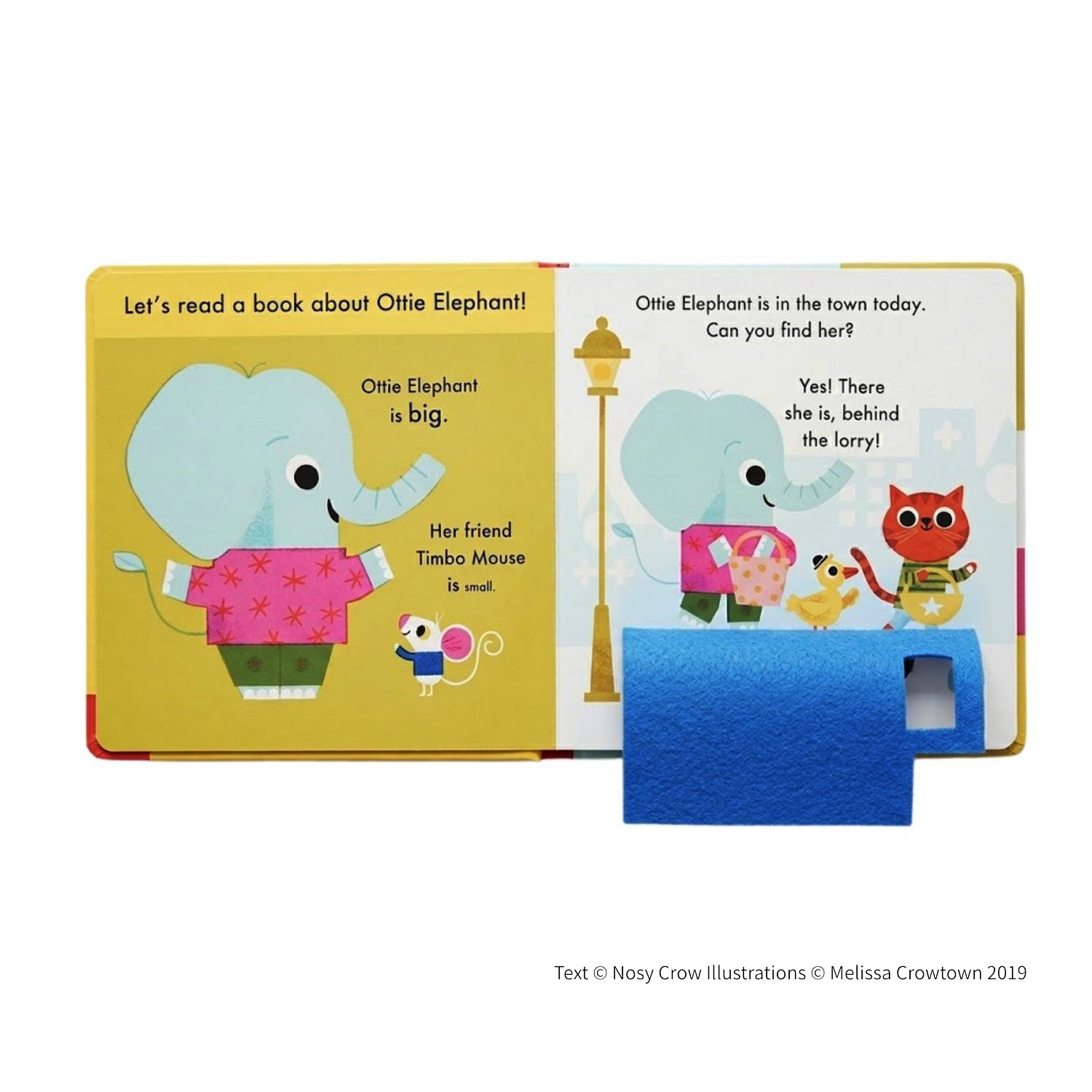 めくりしかけ絵本　A Book About Ottie Elephant in the Town