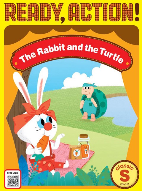 英語劇シリーズ　QRコード音声付き　名作童話　The Rabbit and the Turtle ～うさぎとかめ～ 【超初級：入門レベル】