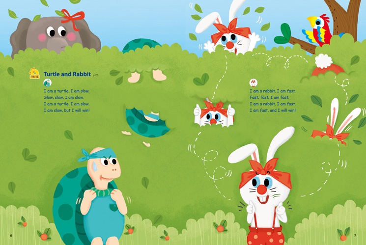 英語劇シリーズ　QRコード音声付き　名作童話　The Rabbit and the Turtle ～うさぎとかめ～ 【超初級：入門レベル】