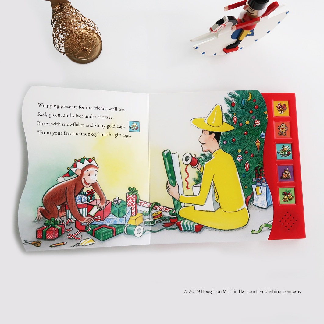 音の出る絵本　おさるのジョージ　メリークリスマス