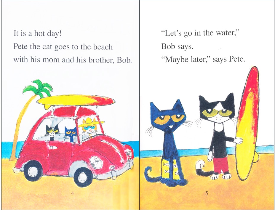Pete the Cat Pete at the Beach　ペーパーバック版　【I Can Read シリーズ：My First I Can Read book】