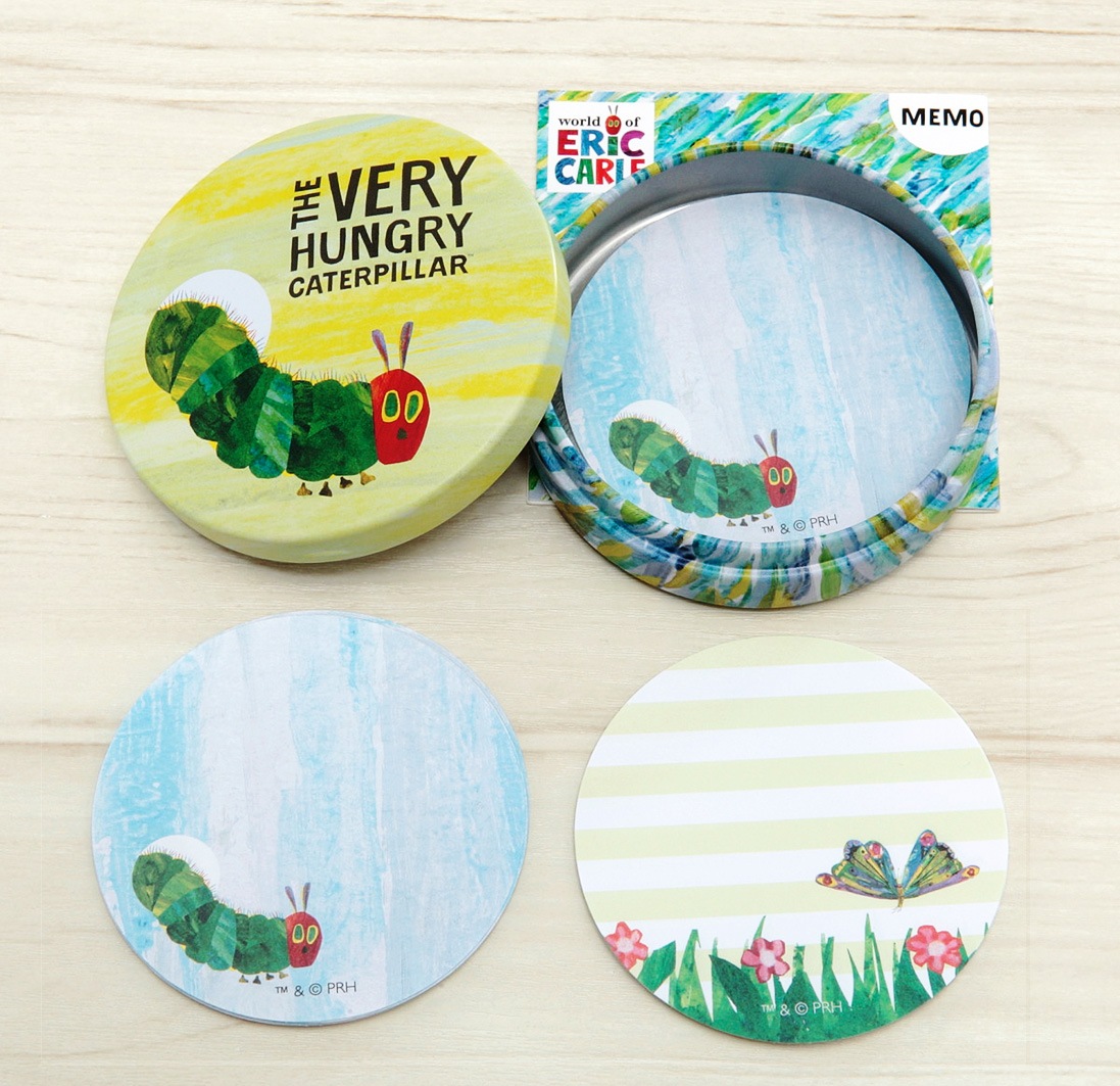 エリック・カール　缶入メモ　グリーン