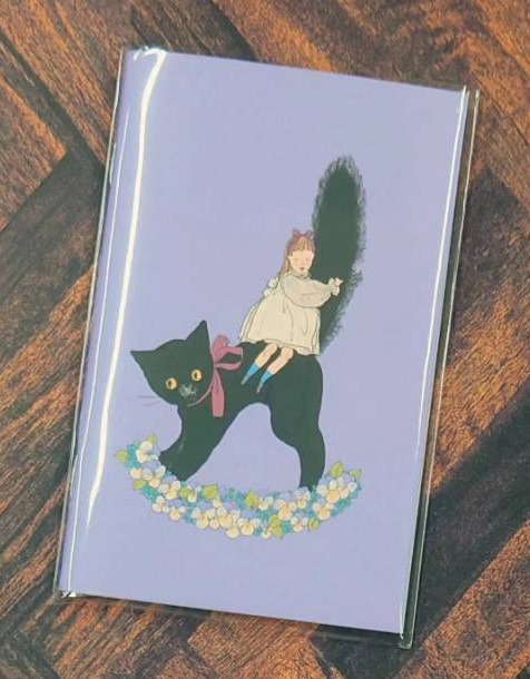 くらはしれい　A6ミニノート　黒猫