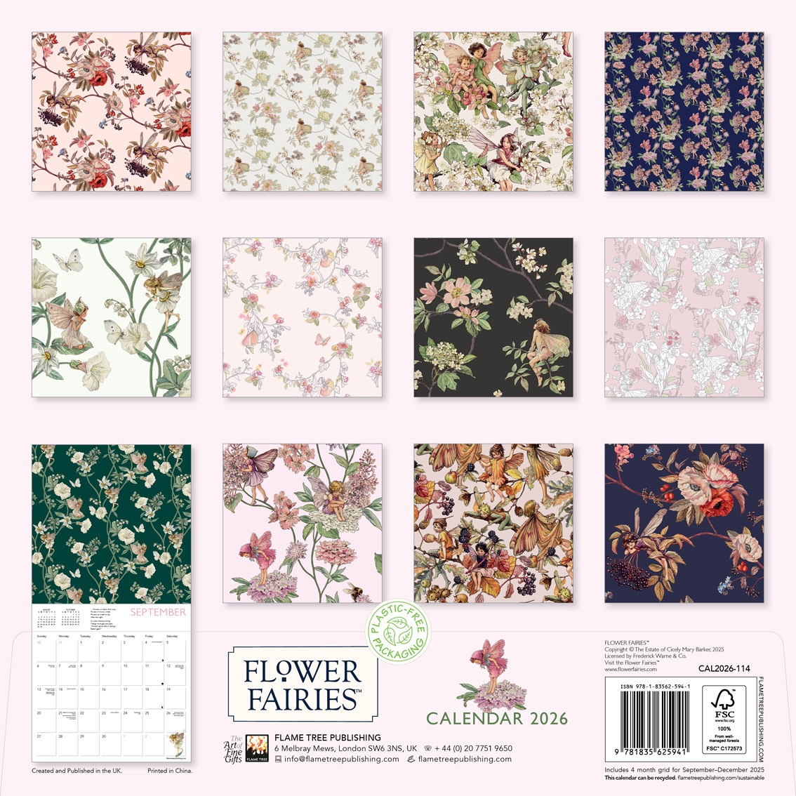 Flower Fairies　花の妖精　フラワーフェアリーズ　2026　カレンダー