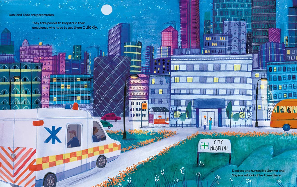 英語リーディングシリーズ　All Throught the Night People Who Work While We Sleep　～よるのあいだに...～　ペーパーバック版