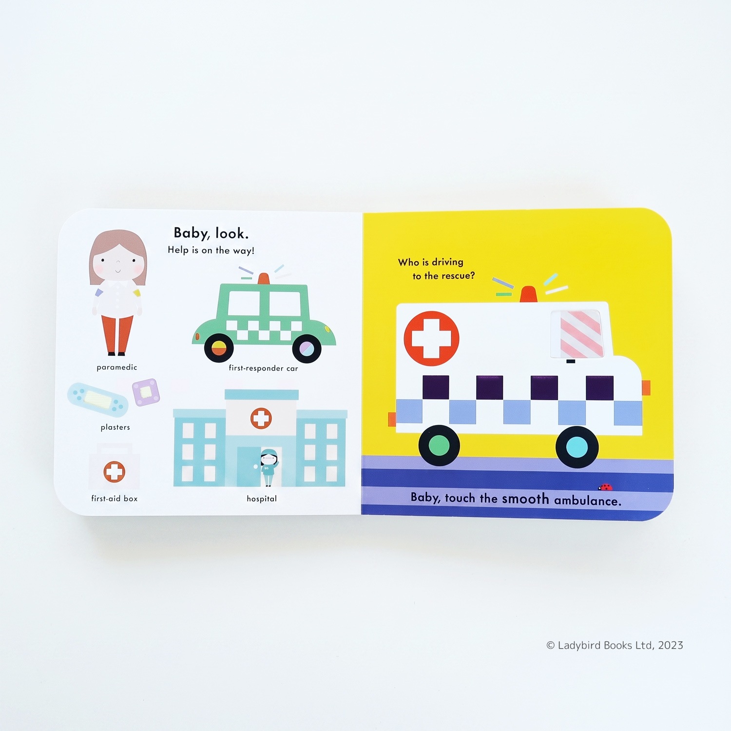 さわって楽しむ！しかけ絵本　Baby Touch Rescue Vehicles