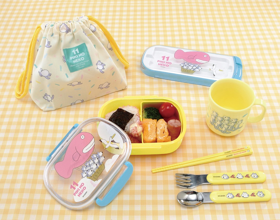 １１ぴきのねこ　ミニ巾着（コップ袋）　まんぷく