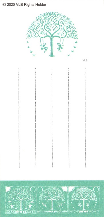 ちいさいおうち　～The Little House～　一筆箋　テキスタイル柄