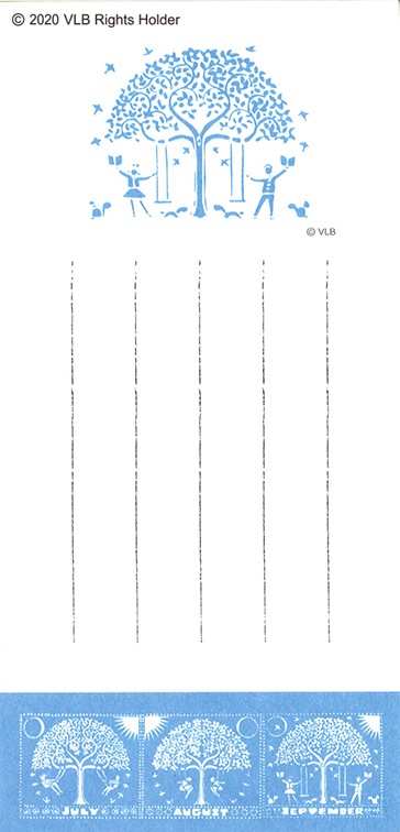 ちいさいおうち　～The Little House～　一筆箋　テキスタイル柄