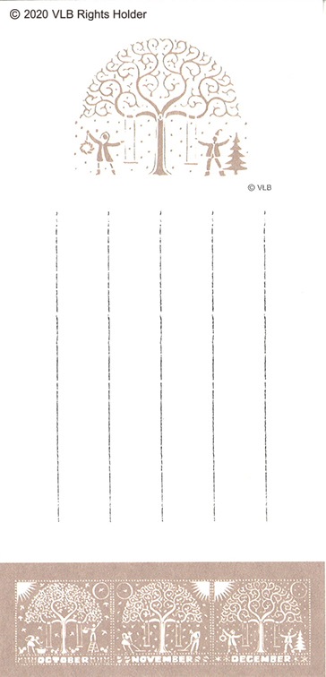 ちいさいおうち　～The Little House～　一筆箋　テキスタイル柄