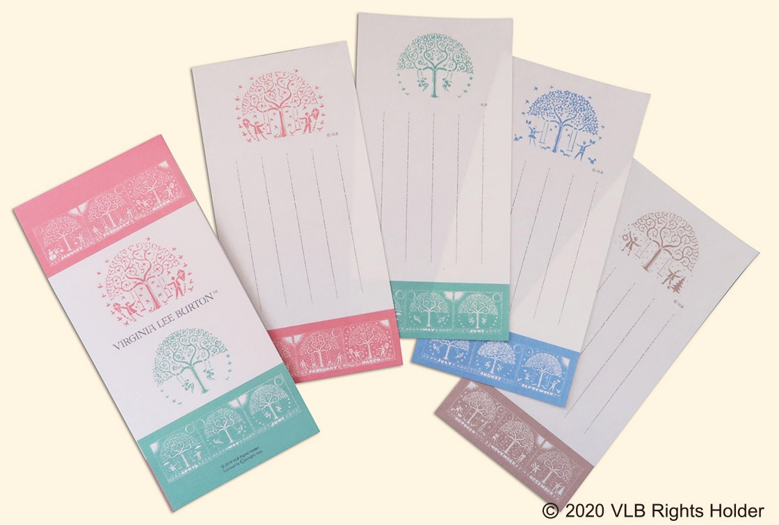 ちいさいおうち　～The Little House～　一筆箋　テキスタイル柄