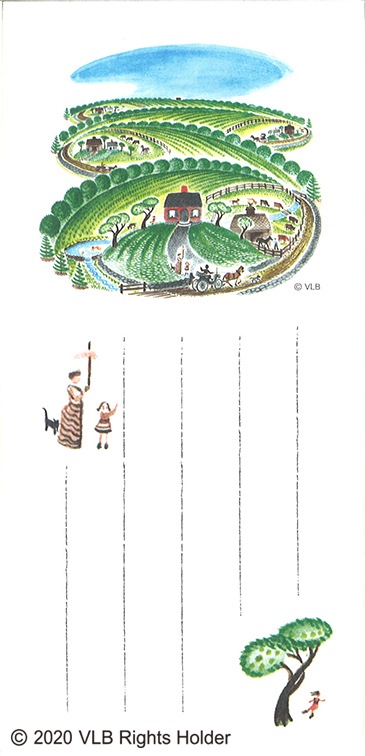 ちいさいおうち　～The Little House～　一筆箋　おうち柄