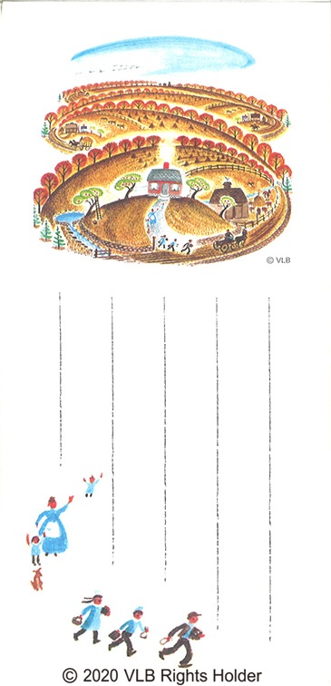 ちいさいおうち　～The Little House～　一筆箋　おうち柄