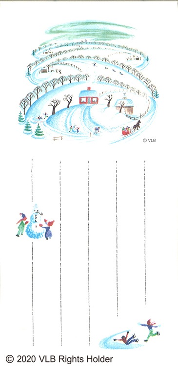 ちいさいおうち　～The Little House～　一筆箋　おうち柄