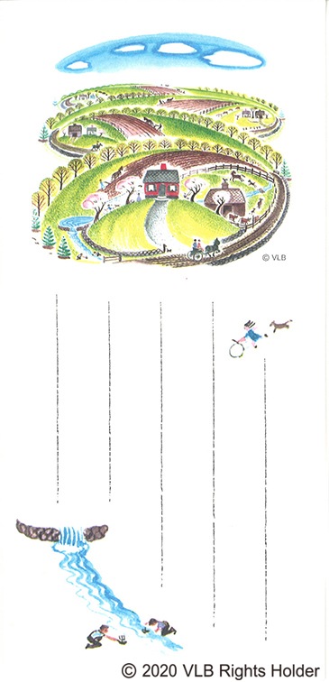 ちいさいおうち　～The Little House～　一筆箋　おうち柄