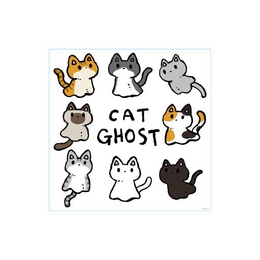ねこおばけ8匹集合B_大判ハンカチバンダナ