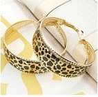 金色の枠のヒョウ柄リングピアス、リングピアス、フープピアス ERS-013|リングピアス|　├ ビアス・イヤリング