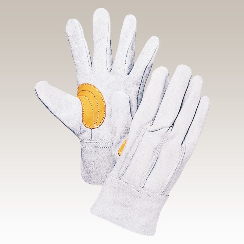 働楽 床革手袋 M-103Y 背縫いタイプ 【フリーサイズ】 | 保護具