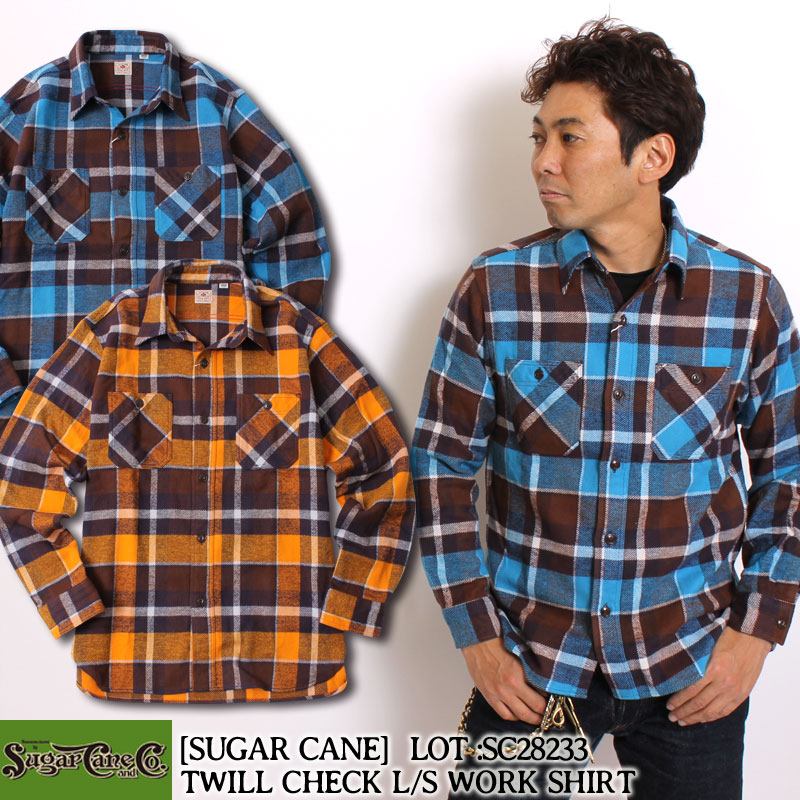 �ڥ��奬���������Ĺµ����� TWILL CHECK L/S WORK SHIRT [SC28233]