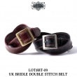 ڥȥۥ쥶٥ UK BRIDLE LEATHER DOUBLE STITCH BELT[8BT-09]