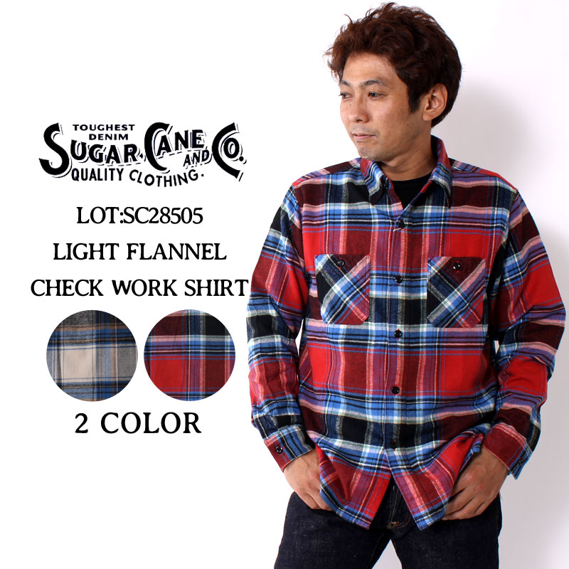 ڥ奬Ĺµ LIGHT FLANNEL CHECK L/S WORK SHIRT[SC28505]