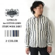 EIGHT-G(ȥ) 3oz COTTON LINEN STRIPE WORK SHIRT / 8LS-59 / 2022ղ  /  / ȥ饤 /  / 
