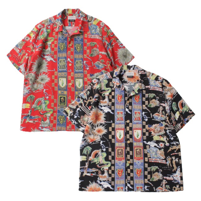 SUN SURF(サンサーフ) アロハシャツ スペシャルエディション"TROPIC LIGHTNING" / 2022春夏 新作 / SS38869 / サンサーフ×バズリクソンズ Wネーム/ ハワイアンシャツ