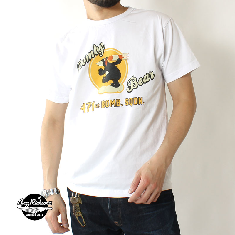 BUZZ RICKSON'S(バズリクソンズ) ミリタリープリントTシャツ"471st BOMB.SQ." / BR79122 / 2023春夏 新作 / ミリタリー / 半袖 / 米国製 綿100