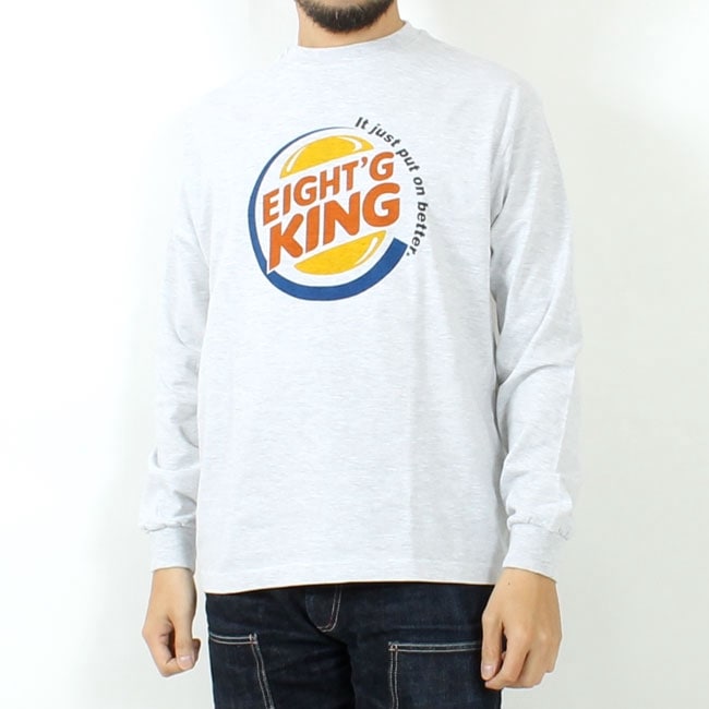EIGHT-G(エイトジー) プリントロングスリーブTシャツ EIGHT-G KING / 8LT-24 / 2024秋冬 新作 / ロンT ロゴ