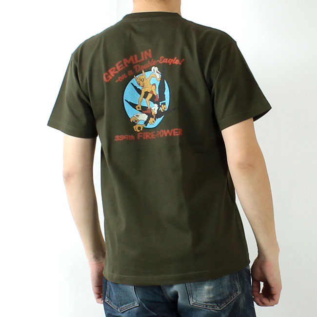 EIGHT-G(エイトジー) 半袖プリントTシャツ GREMLIN MILITARY DESIGN