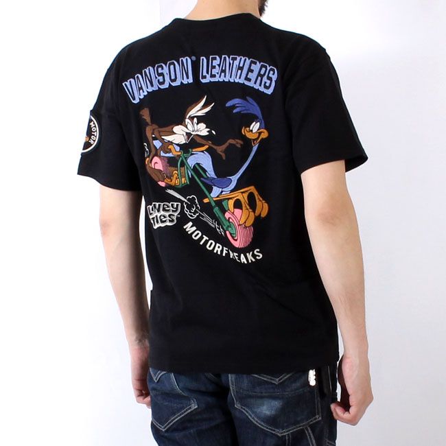 VANSON(バンソン) ルーニーテューンズコラボ刺繍天竺Tシャツ / LTV-2506 / 2025春夏 新作 / 半袖 アメカジ メンズ