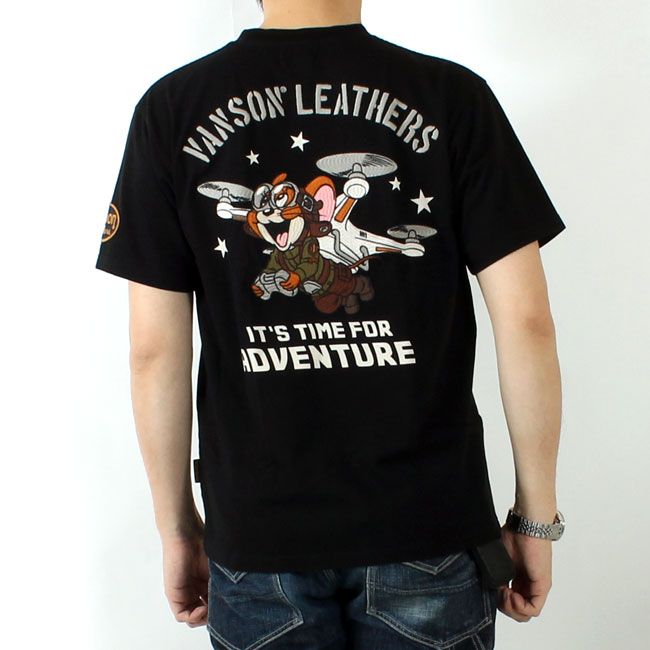 VANSON(バンソン) トム&ジェリーコラボ刺繍天竺Tシャツ / TJV-2517