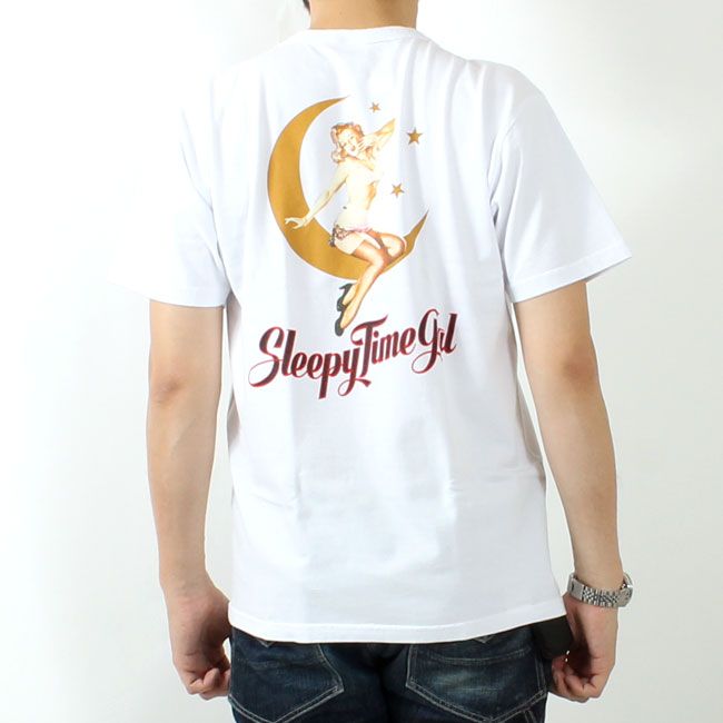 BUZZ RICKSON'S(バズリクソンズ) 半袖ミリタリープリントTシャツ SLEEPING TIME GIRL / BR79624 / 2025春夏 新作 / ピンナップガール アメカジ メンズ