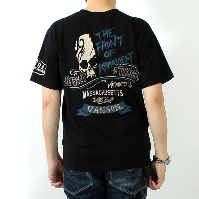 VANSON(バンソン) クローズ×WORSTコラボ刺繍天竺Tシャツ / CRV-2503