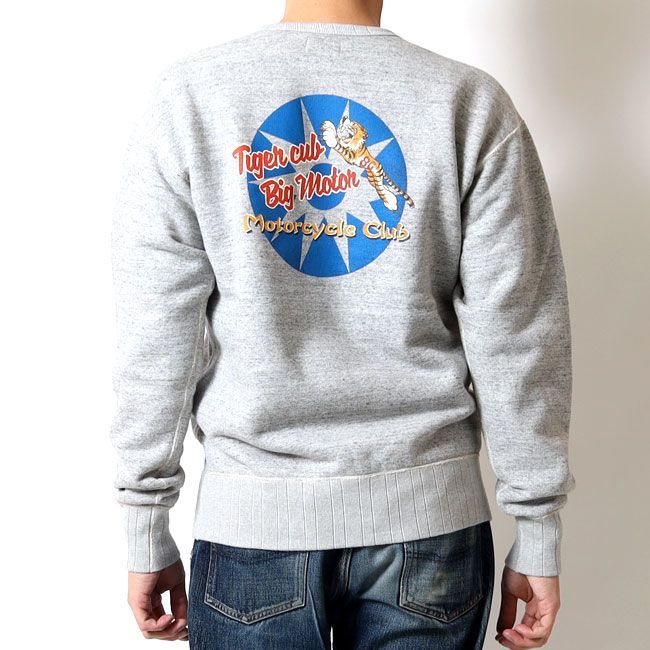EIGHT-G(エイトジー) クルーネックスウェットシャツ MOTORCYCLES / 8SW-25 / 2025秋冬新作 / トレーナー プリント ビンテージ感 / アメカジ メンズ