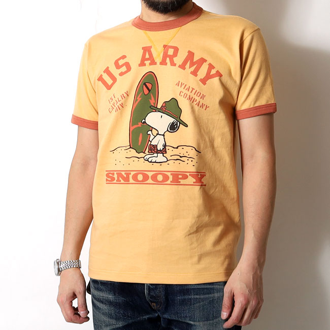 TOYS McCOY(トイズマッコイ) ピーナッツ正規ライセンスTシャツ U S ARMY / TMC2629 / 2026春夏 新作/ スヌーピー 地獄の黙示録 プリント / 半袖 綿100 / アメカジ メンズ