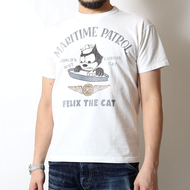 TOYS McCOY(トイズマッコイ) フィリックス・ザ・キャットTシャツ MARITIME PATROL / TMC2601 / 2026春夏 新作/ ミリタリー プリント FELIX / 半袖 アメカジ メンズ