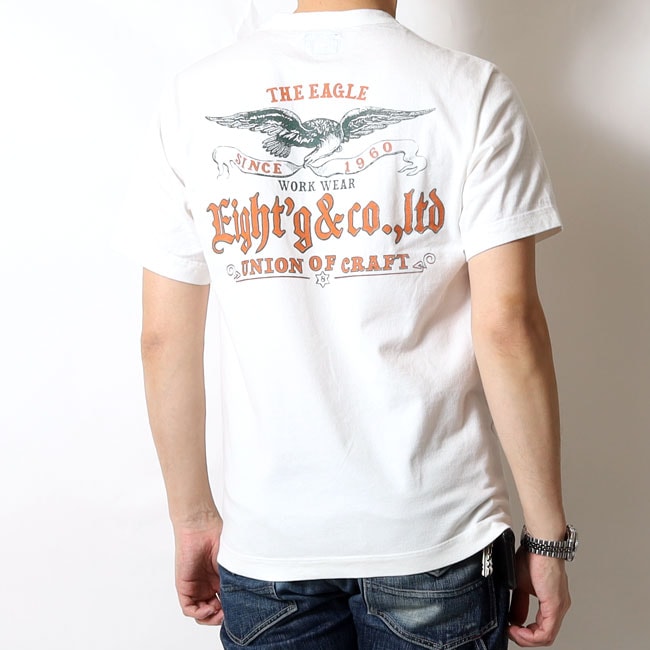 再入荷】EIGHT-G(エイトジー) プリント半袖Tシャツ UNION OF CRAFT