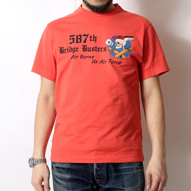 再入荷】EIGHT-G(エイトジー) プリント半袖Tシャツ BRIDGE BUSTERS